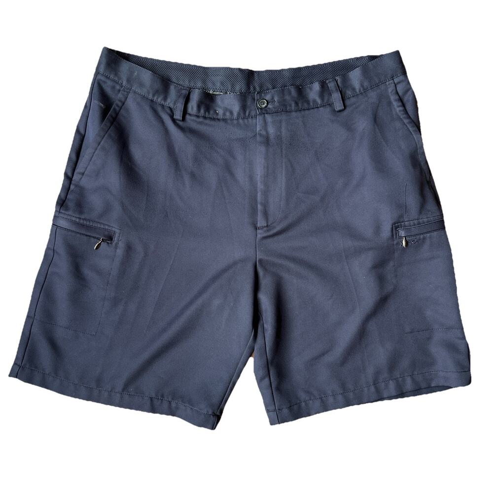 Izod Golf - Flat Front 9" Inseam Shorts - Navy Blue - Men’s Size 38